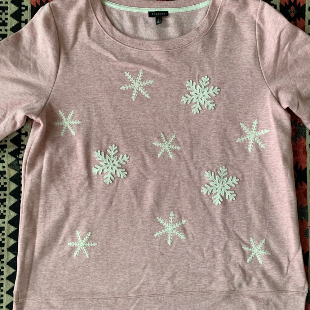 Talbots Snowflake Crewneck - Picture 2 of 8